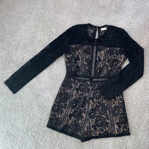 Altar'd State Viitoria Romper Black Lace Medium